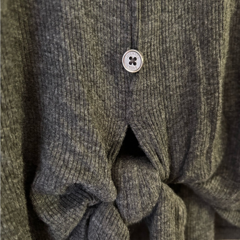 Michael Kors Charcoal Button-Down Women's Shirt - Picture 3 of 5